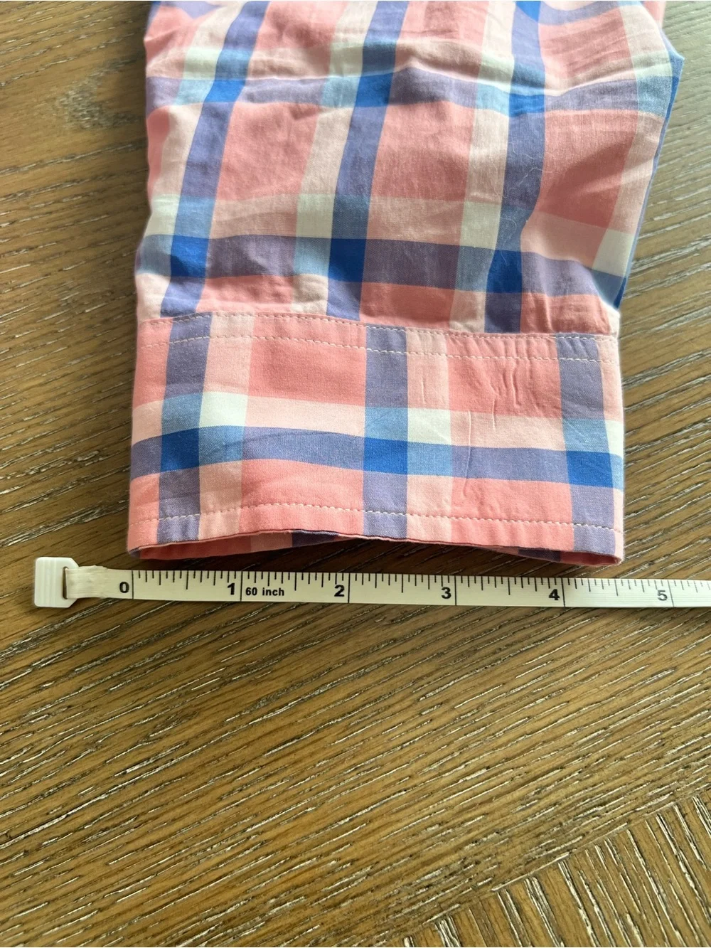J Crew Men's Pink & Blue Plaid Cotton Poplin Button-Down Shirt Size XL